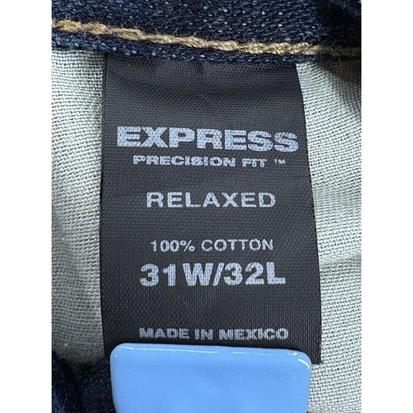 Vintage Express Precision Fit Relaxed Jeans Men's 31x32 Blue Dark Wash Denim Y2K - Picture 5 of 11